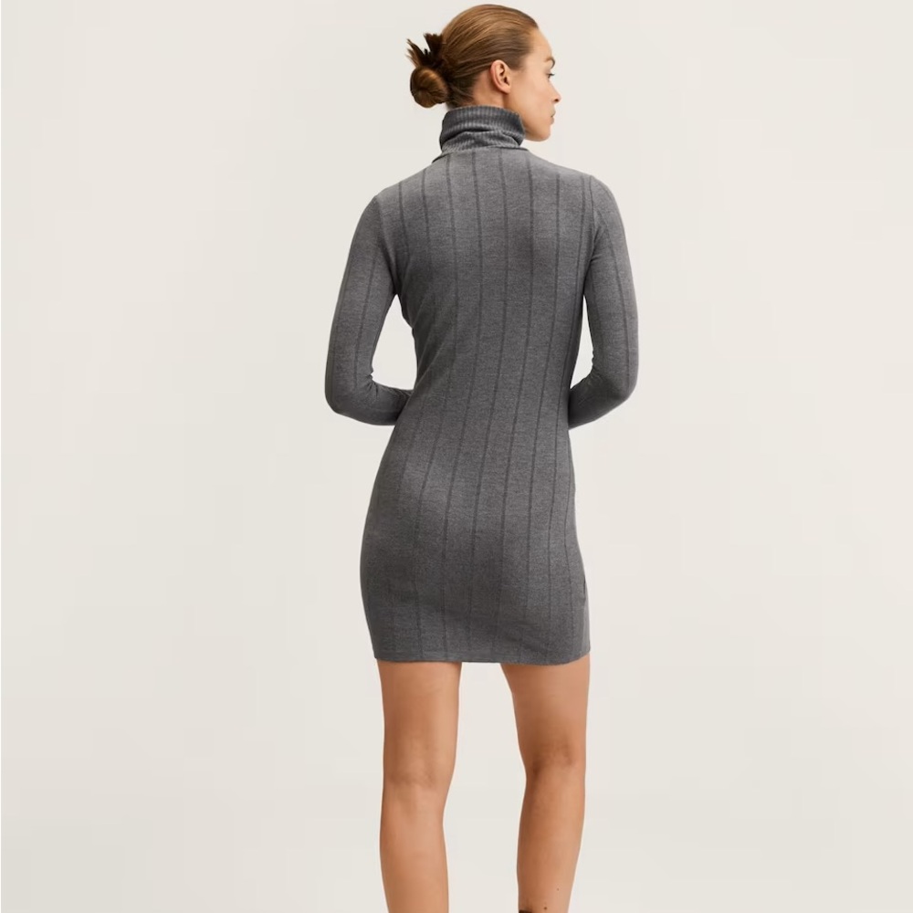 Mango turtle neck knit dress size medium